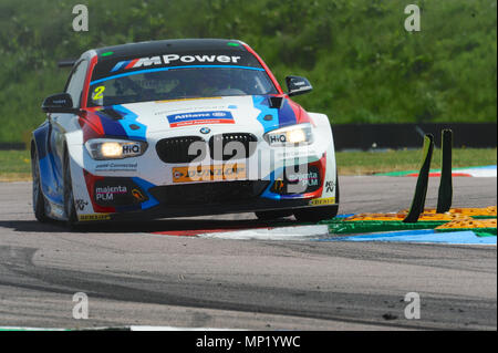 Andover, Hampshire, UK. 20th May, 2018. Colin Turkington (Team BMW/BMW Pirtek Racing) racing at Thruxton Race Circuit during the Dunlop MSA British Touring Car Championship at Thruxton Race Circuit, Andover, Hampshire, United Kingdom. With the highest average speed of any track visited by the BTCC, Thruxton's 2.4 mile circuit provides some of the biggest thrills and spills in motor sport and has earned a reputation of being a true driver's track. Credit: Michael Preston/Alamy Live News Stock Photo