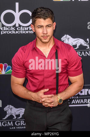 Las Vegas, NV, USA. 20th May, 2018. Nick Jonas at the 2018 Billboard Music Awards at the MGM Grand Garden Arena in Las Vegas, Nevada on May 20, 2018. Credit: Damairs Carter/Media Punch/Alamy Live News Stock Photo