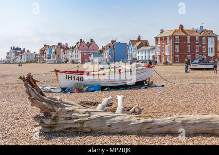 view along the seafront aldeburgh suffolk uk Stock Photo