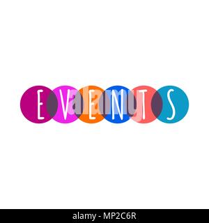 Icon of events. Logo of agency organizing events. Vector stock Stock Vector
