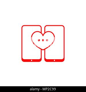 Dating site icon Stock Vector