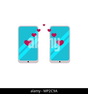 Dating site, love chat Stock Vector
