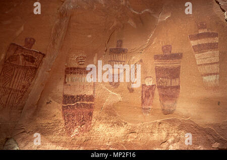 Rock art in The MAze, Canyonlands,Utah Stock Photo