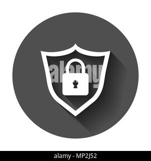 sticker silhouette padlock security icon flat Stock Vector Art ...