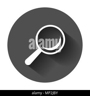 magnifier with eye icon on write background. flat style. magnifying glass  and eye sign. search glass symbol. 9795938 Vector Art at Vecteezy
