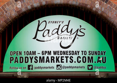 SYDNEY, AUSTRALIA - April 6, 2018: Famous Paddy's Market specializing in imported clothes & giftware Stock Photo