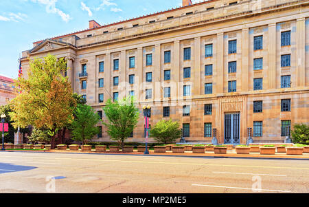 Department of Commerce in Washington D.C. It is located in Herbert C. Hoover Building. It was built in 1932. Stock Photo