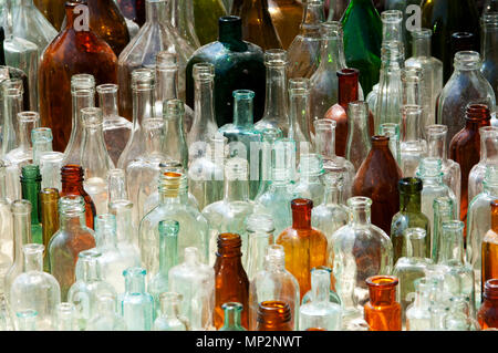 Empty Glass Bottles Stock Photo