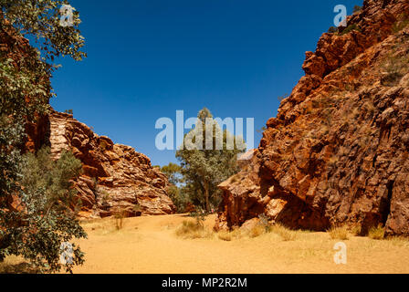 Emily Gap Nature Park in East MacDonnell Ranges near Alice Springs, Northern Territories, Australia Stock Photo