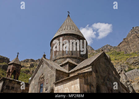 Surp Astvatsatsin Church (Holy Mother of God Church) within the walls of Geghard Monastery (Monastery of the Spear), Garni, Armenia Stock Photo