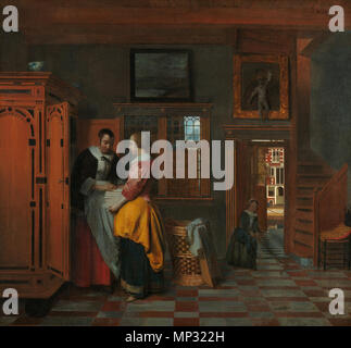 Interior With Women Beside A Linen Chest 1663 992 Pieter De Hooch At The Linen Closet Wga11712 Stock Photo Alamy