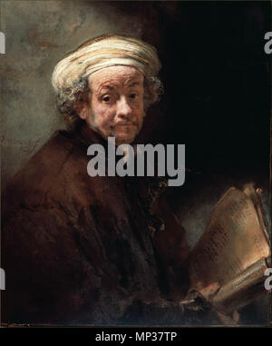 Self-portrait as the apostle Paul  1661.   1051 Rembrandt Harmensz. van Rijn 137 Stock Photo