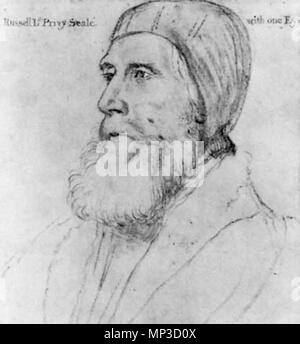 ibedfou001p1    . John Russell, 1st earl of Bedford, chalk drawing by Hans Holbein the Younger; in Windsor Castle, England .   Hans Holbein  (1497/1498–1543)       Alternative names Hans Holbein der Jüngere, Hans Holbein  Description German painter and draughtsman  Date of birth/death 1497 or 1498 between 7 October 1543 and 29 November 1543  Location of birth/death Augsburg London  Work location Basel (1515-1526), Lucerne (1515-1526), Venice (1515), Bologna (1515), Florence (1515), Rome (1515), Venice (1517-1518), Bologna (1517-1518), Florence (1517-1518), Rome (1517-1518), London (1526-1528), Stock Photo