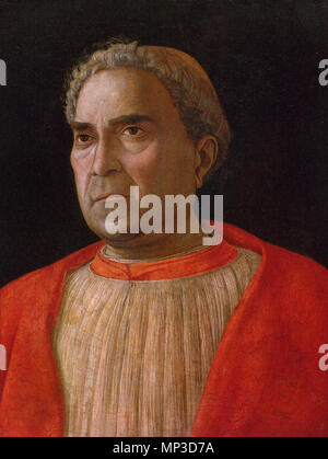 Cardinal Ludovico Scarampi Mezzarota called Ludovico Trevisano  circa 1459-1460.   832 Ludovico trevisano portrait by andrea mantegna Stock Photo