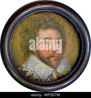 . English: A miniature of Sir John Peyton attributed to John De Critz, painted about 1603. 1603. John De Critz 1124 Sir John Peyton Stock Photo