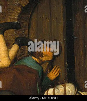 . English: Detail from Netherlandish Proverbs . 1559. Pieter Bruegel 935 NP-37 Stock Photo