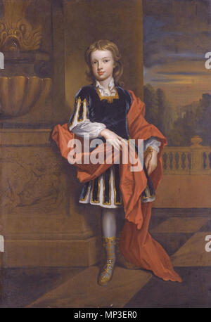 John Churchill, Marquis of Blandford (1686-1703)    .  English: John Churchill, Marquess of Blandford (1686-1703) . late 17th century.   731 John Churchill, Marquis of Blandford (1686-1703), studio of Godfrey Kneller Stock Photo