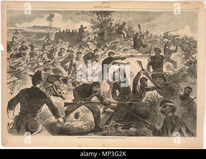 . English:   File name: 10 09 000060 Title: The War for the Union, 1862 -- A bayonet charge Creator/Contributor: Homer, Winslow, 1836-1910 (artist) Date issued: 1862-07-12 Physical description: 1 print : wood engraving Genre: Wood engravings; Periodical illustrations Notes: Published in: Harper's Weekly, Volume VI, 12 July 1862, pp. 440-441.; Signed lower left: Homer. Collection: Winslow Homer Collection Location: Boston Public Library, Print Department Rights: No known restrictions Flickr data on 2011-08-11: Camera: Sinar AG Sinarback 54 FW, Sinar m Tags: Winslow Homer User: Boston Public Lib Stock Photo
