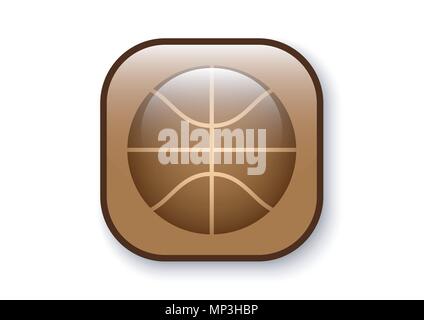 vector design of basketball icon glass Stock Vector