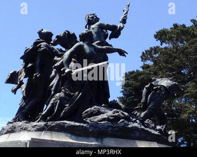 Monumento Nacional de Costa Rica .  Español: Detalle del Monumento Nacional de Costa Rica, en honor a la Campaña Nacional de 1856, contra la invación a Centro América por parte de los estados esclavistas de USA, en la cual fueron derrotados por los costarricenses para preservar su libertad e independencia. By Louis-Robert Carrier-Belleuse . 1891 (inauguration of statue); 2012-03-20 (picture). Axxis10 904 Monumento Nacional de Costa Rica Detalle Stock Photo