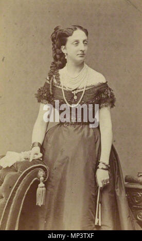 by Ludwig Angerer, albumen carte-de-visite, circa 1864 NPG Ax33514; Princess Marie Isabelle of OrlÈans, Countess of Paris 984 Photographie de la comtesse de Paris, Marie-Isabelle d'Orléans Stock Photo