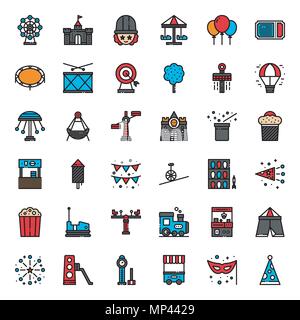 amusement park icon, isolated on white background Stock Vector