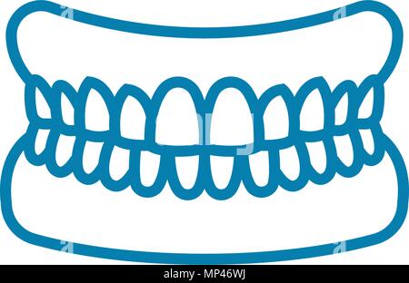 Occlusion linear icon concept. Occlusion line vector sign, symbol, illustration. Stock Vector