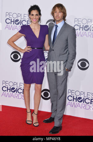 Daniela Ruah, Eric Christian Olsen  at People's Choice Awards 2015 at the Nokia Theatre in Los Angeles. Arrival,, January 7, 2015Daniela Ruah, Eric Christian Olsen  ------------- Red Carpet Event, Vertical, USA, Film Industry, Celebrities,  Photography, Bestof, Arts Culture and Entertainment, Topix Celebrities fashion /  Vertical, Best of, Event in Hollywood Life - California,  Red Carpet and backstage, USA, Film Industry, Celebrities,  movie celebrities, TV celebrities, Music celebrities, Photography, Bestof, Arts Culture and Entertainment,  Topix, vertical,  family from from the year , 2015, Stock Photo