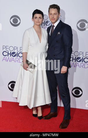 Ginnifer Goodwin, Josh Dallas 129 at People's Choice Awards 2015 at the Nokia Theatre in Los Angeles.Ginnifer Goodwin, Josh Dallas 129 ------------- Red Carpet Event, Vertical, USA, Film Industry, Celebrities,  Photography, Bestof, Arts Culture and Entertainment, Topix Celebrities fashion /  Vertical, Best of, Event in Hollywood Life - California,  Red Carpet and backstage, USA, Film Industry, Celebrities,  movie celebrities, TV celebrities, Music celebrities, Photography, Bestof, Arts Culture and Entertainment,  Topix, vertical,  family from from the year , 2015, inquiry tsuni@Gamma-USA.com H Stock Photo