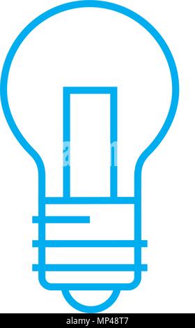 Tungsten lamp linear icon concept. Tungsten lamp line vector sign, symbol, illustration. Stock Vector