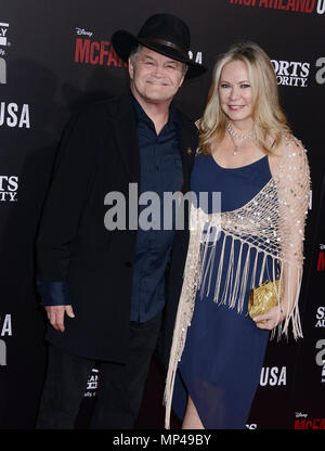 Mickey Dolenz, Donna Quinter 028 at  the McFarland USA Premiere at the El Capitan Theatre in Los Angeles. February 9, 2015.Mickey Dolenz, Donna Quinter 028 ------------- Red Carpet Event, Vertical, USA, Film Industry, Celebrities,  Photography, Bestof, Arts Culture and Entertainment, Topix Celebrities fashion /  Vertical, Best of, Event in Hollywood Life - California,  Red Carpet and backstage, USA, Film Industry, Celebrities,  movie celebrities, TV celebrities, Music celebrities, Photography, Bestof, Arts Culture and Entertainment,  Topix, vertical,  family from from the year , 2015, inquiry  Stock Photo