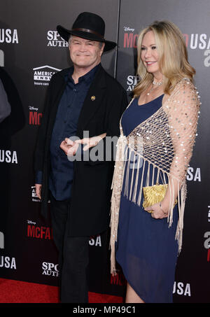 Mickey Dolenz, Donna Quinter 030 at  the McFarland USA Premiere at the El Capitan Theatre in Los Angeles. February 9, 2015.Mickey Dolenz, Donna Quinter 030 ------------- Red Carpet Event, Vertical, USA, Film Industry, Celebrities,  Photography, Bestof, Arts Culture and Entertainment, Topix Celebrities fashion /  Vertical, Best of, Event in Hollywood Life - California,  Red Carpet and backstage, USA, Film Industry, Celebrities,  movie celebrities, TV celebrities, Music celebrities, Photography, Bestof, Arts Culture and Entertainment,  Topix, vertical,  family from from the year , 2015, inquiry  Stock Photo