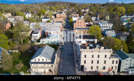View of Athens, Upstate New York, USA Stock Photo