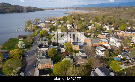 View of Athens, Upstate New York, USA Stock Photo