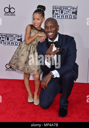 Tyrese Gibson & Shayla Gibson American Music Awards 2015 held at the
