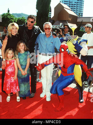 Hasselhoff's+Stan Lee+SpidermanHasselhoff's+Stan Lee+Spiderman  Event in Hollywood Life - California, Red Carpet Event, USA, Film Industry, Celebrities, Photography, Bestof, Arts Culture and Entertainment, Topix Celebrities fashion, Best of, Hollywood Life, Event in Hollywood Life - California, movie celebrities, TV celebrities, Music celebrities, Topix, Bestof, Arts Culture and Entertainment, Photography,    inquiry tsuni@Gamma-USA.com , Credit Tsuni / USA, Receiving a Star on the Hollywood Walk Of Fame in Los Angeles,  from 1993 to 1999 Stock Photo