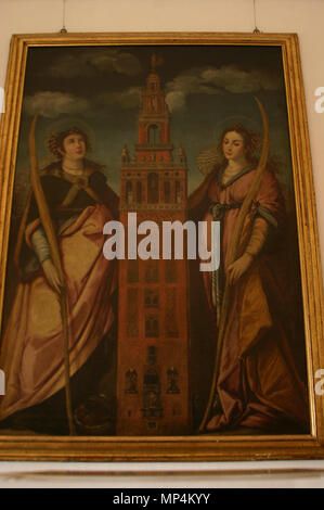 Spanish: Santa Justa y Rufina   1620. Miguel de Esquivel 1086 Saints Rufina and Justina - Cathedral of Seville (2) Stock Photo