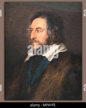 «Thomas Howard, comte d'Arundel », huile sur toile (H. 67 cm ; l. 54 cm) réalisée entre 1629 et 1630 par Pierre Paul Rubens (1577-1640) – Œuvre de la National Galerys de Londres. Photographie réalisée lors de l'exposition temporaire l'Europe de Rubens - Musée du Louvre (Lens). «Thomas Howard, comte d'Arundel », huile sur toile (H. 67 cm ; 1077 Peter Paul Rubens - Thomas Howard - National Gallery (London) - NG2968 Stock Photo