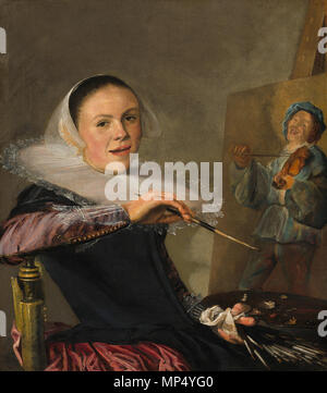 Judith Leyster (Dutch, 1609 - 1660 ), Self-Portrait, c. 1630, oil on canvas, Gift of Mr. and Mrs. Robert Woods Bliss   Self-portrait  circa 1630.   750 Judith Leyster - Zelfportret Stock Photo