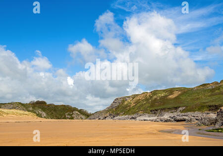 Broad Haven South beach on the south Pembrokeshire Coast, West Wales. Stock Photo