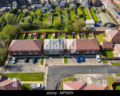 Aerial views of Redrow Homes development, The Parsonage, located in Marden, Kent, UK Stock Photo