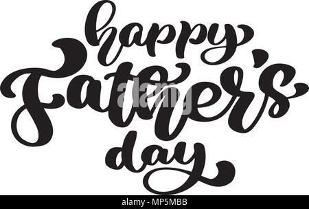 Happy fathers day badge on white background. Label for celebration card. Monochrome vector illustration Stock Vector