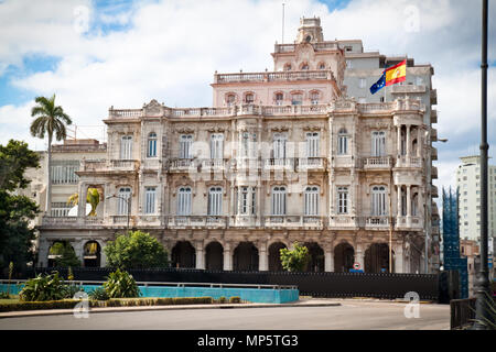 Spanish embassy building in old Havana, Cuba Stock Photo