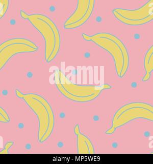 Stylish seamless background with bananas. Seamless vector pattern Stock Vector
