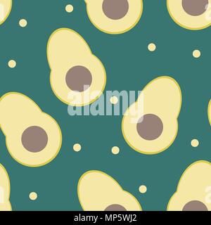 healthy food. Avocado print. Seamless pattern Stock Vector