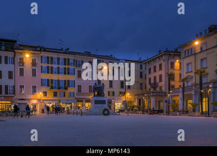 Piazza della Vittoria in Salo, Italy Stock Photo