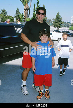 Lou Ferrigno & son Lou Ferrigno Jr at the premiere for 