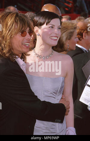 Image of STEVEN TYLER OF AEROSMITH HOLDS SON DURING MTVICON EVENT,  2002-04-15