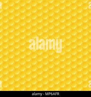 Honeycomb background, seamless hexagons pattern, vector illustration Stock Vector