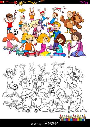 vector cartoon children boys and girls set Stock Vector Image & Art - Alamy